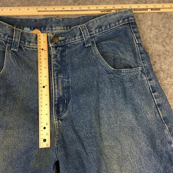 Vintage Fubu Jeans 38 Men Y2K 90s Hip Hop Embroidered Logo Baggy Carpenter Loose - Picture 7 of 15